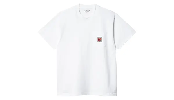 Carhartt Wip Тениска Carhartt WIP S/S Stretch Pocket, бяла