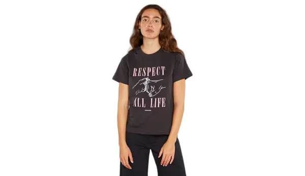 Dedicated Тениска Dedicated Mysen Respect Life, сиво-кафява
