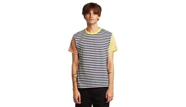 Dedicated Тениска Dedicated Stockholm Block Stripes Multi Color