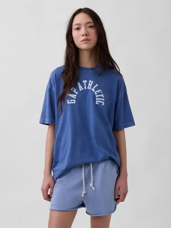 GAP Тениска GAP Oversize с лого VintageSoft