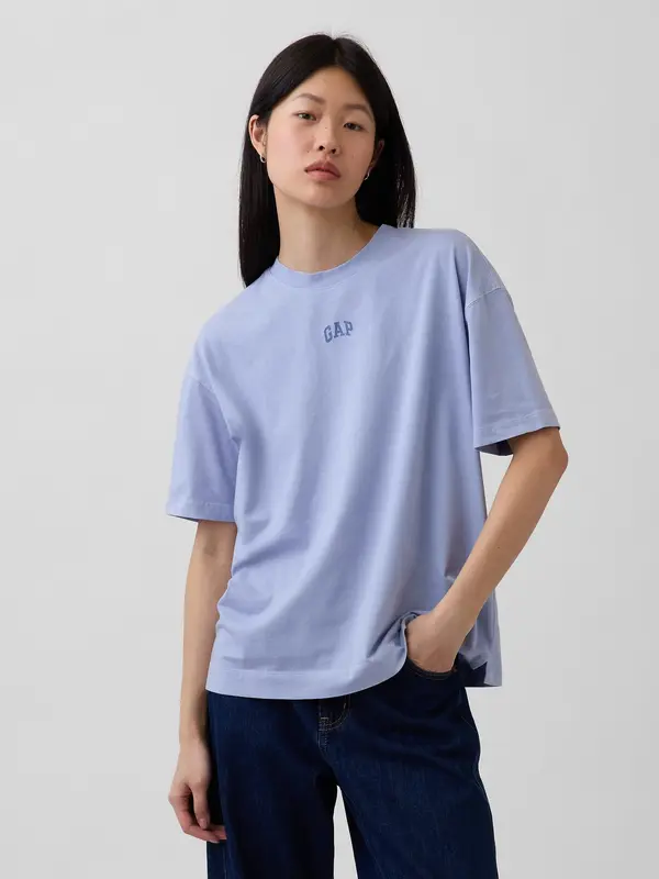 GAP Тениска GAP Oversized с лого VintageSoft