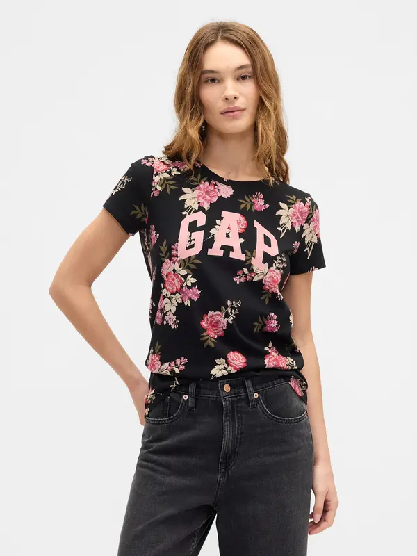 GAP Тениска GAP с флорален мотив