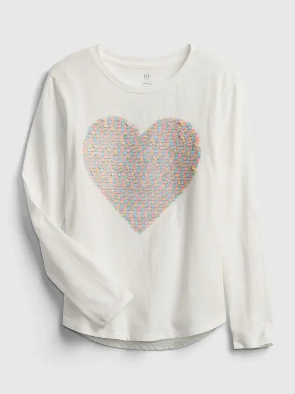 GAP Тениска GAP със сърце за момичета