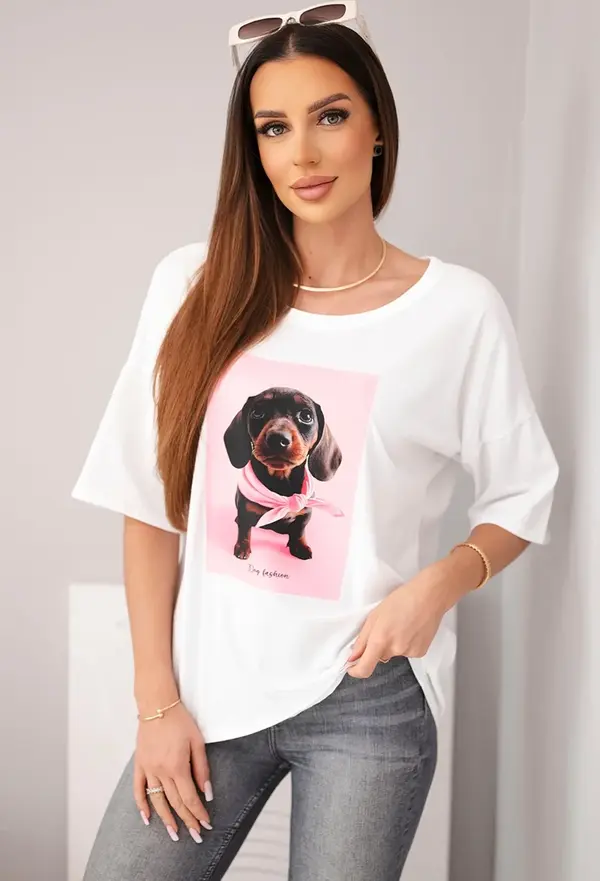 Kesi Włoski Тениска Kesi oversize "Мода за кучета"