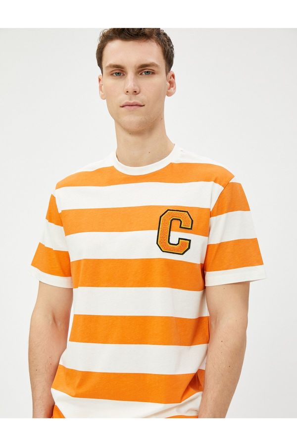 Koton Тениска Koton - оранжева - Regular fit