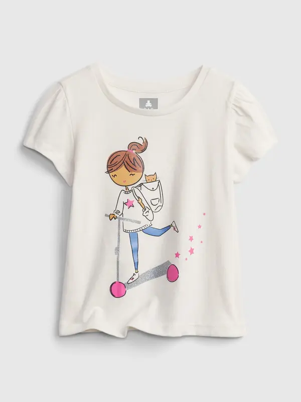 GAP Тениска с графичен дизайн GAP за момичета