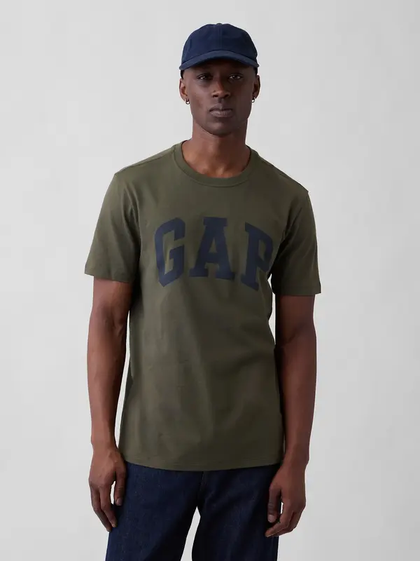 GAP Тениска с къс ръкав и лого на GAP