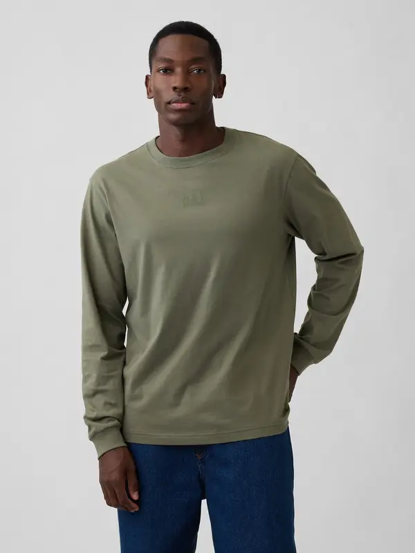 GAP Тениска с лого GAP Everyday Soft