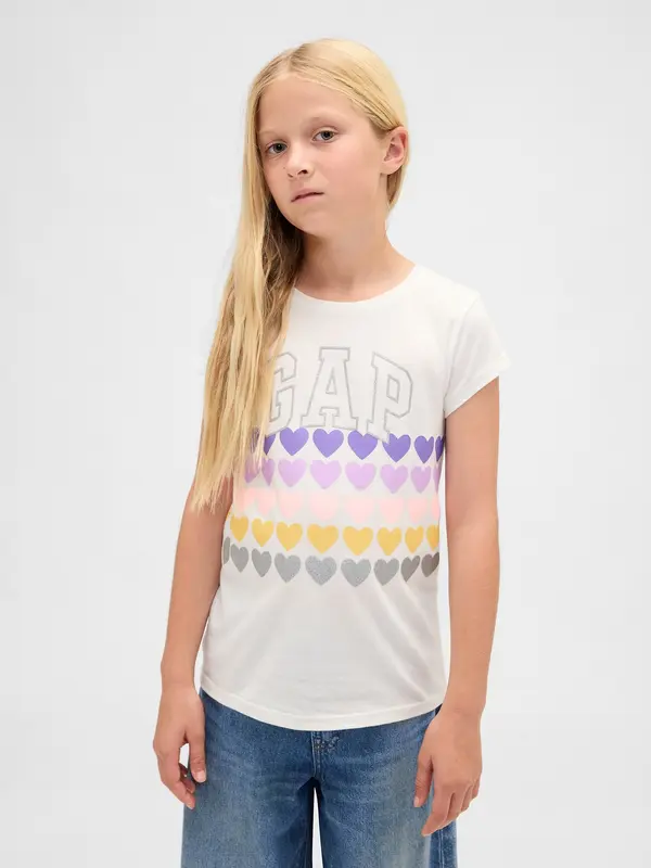 GAP Тениска с лого на GAP за момичета
