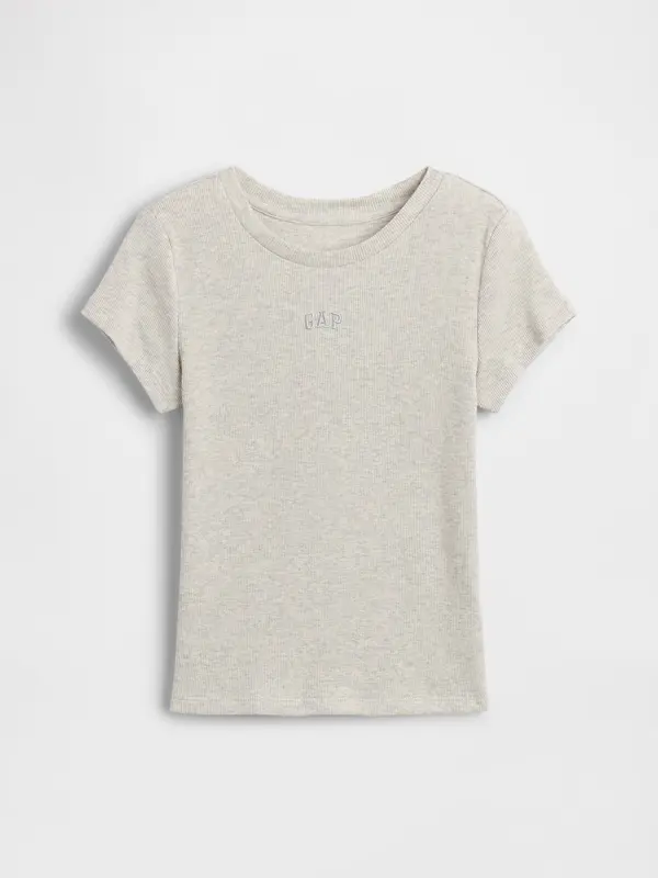 GAP Тениска с оребрено лого на GAP за момичета