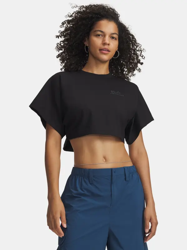Under Armour Тениска Under Armour Cropped Script SS