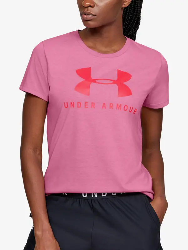 Under Armour Тениска Under Armour GRAPHIC SPORTSTYLE CLASSIC CREW - РОЗОВА