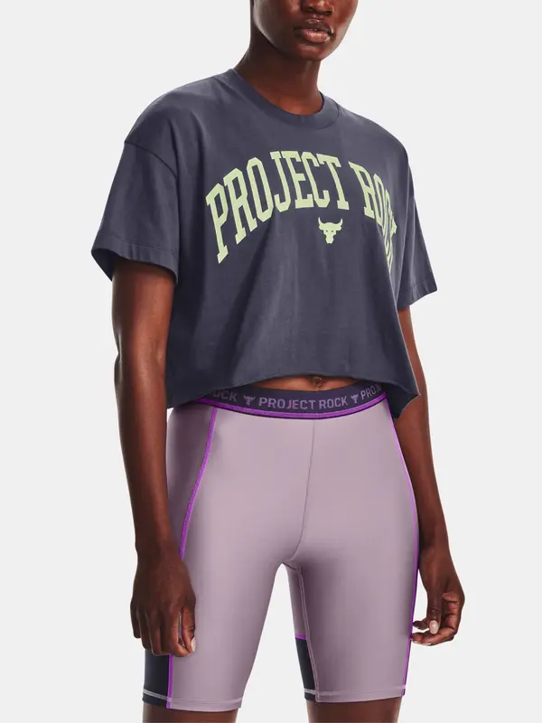 Under Armour Тениска Under Armour Pjt Rck SS Crop сива