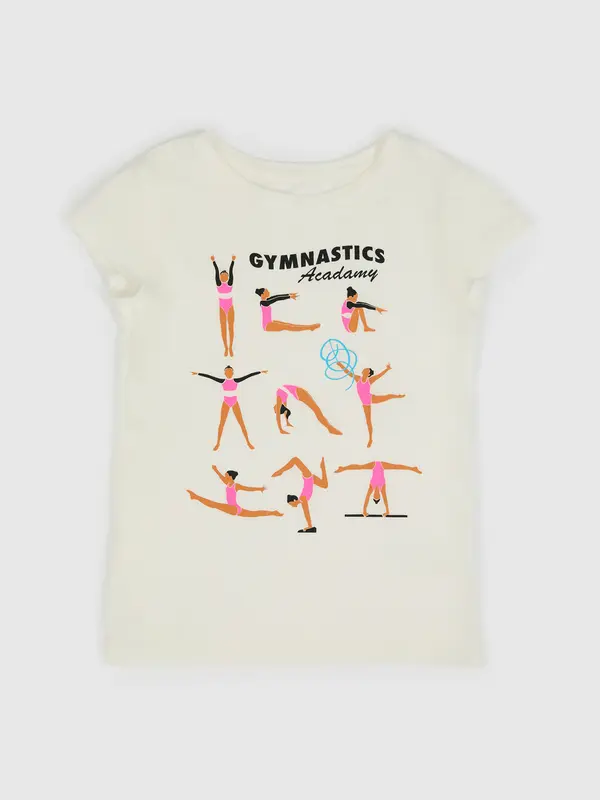 GAP Тениска за момичета с щампа GAP