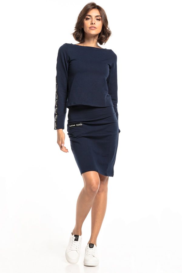 Tessita Tessita Woman's Sweatshirt T328 4 Navy Blue