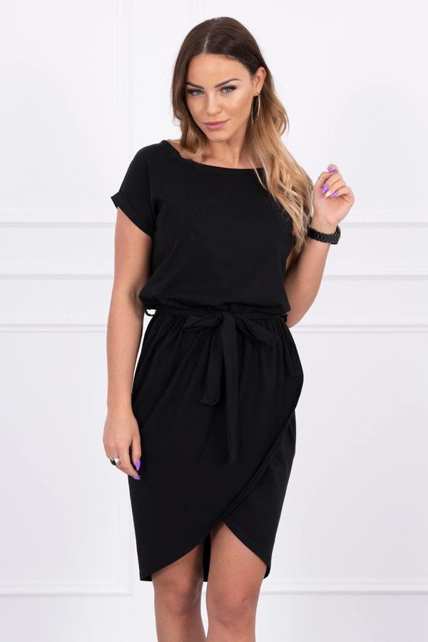 marka niezdefiniowana Tied dress with a clutch bottom black