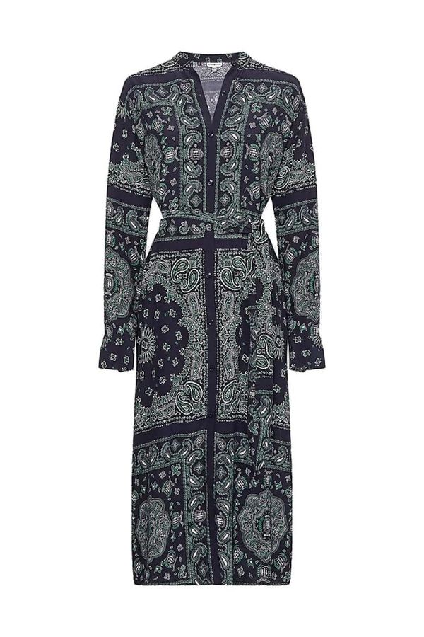 Tommy Hilfiger Tommy Hilfiger Dress - BANDANA VIS MIDI SHIRT DRESS LS blue