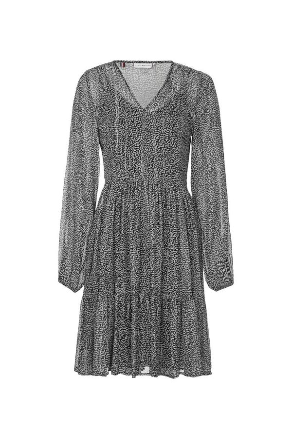 Tommy Hilfiger Tommy Hilfiger Dress - CHIFFON STP F&amp;F KNEE DRESS LS patterned