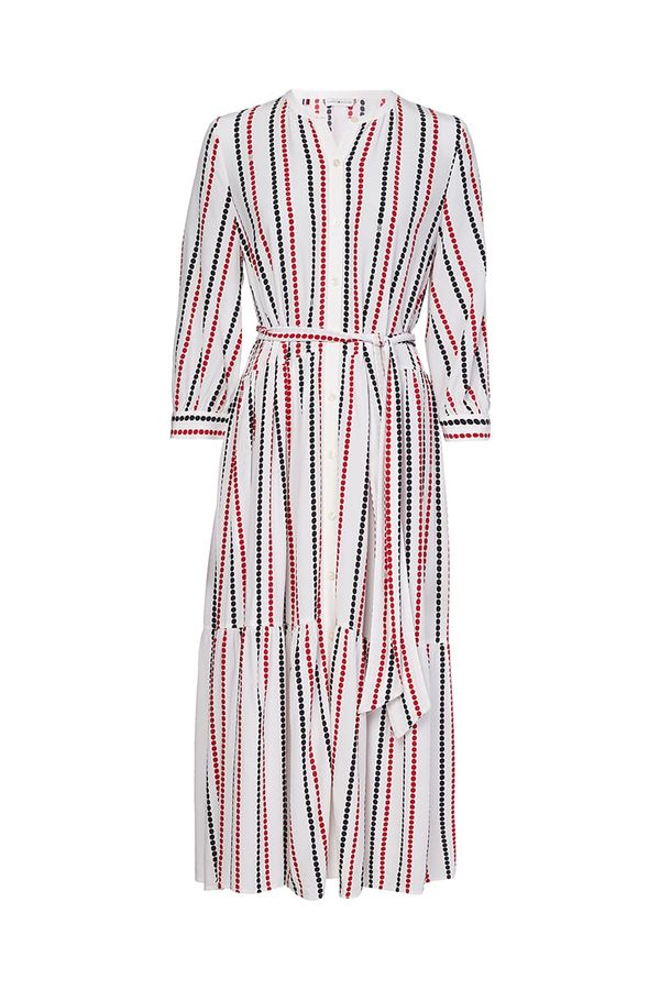 Tommy Hilfiger Tommy Hilfiger Dress - VISCOSE MIDI SHIRT DRESS 3/4 SLV patterned