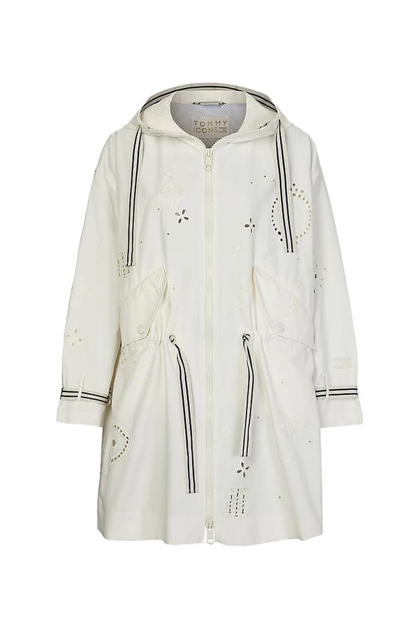 Tommy Hilfiger Tommy Hilfiger Parka - ICON COTTON POLY BRODERIE PARKA white