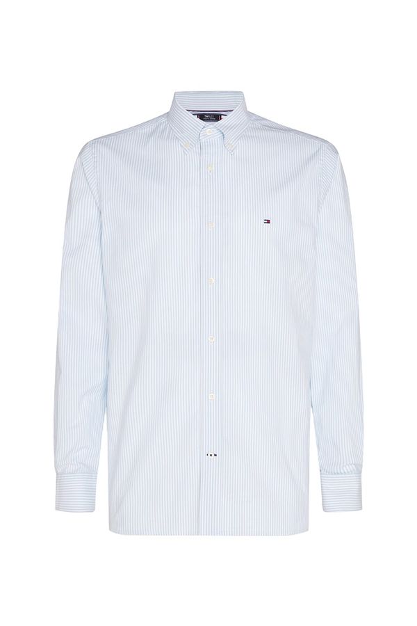 Tommy Hilfiger Tommy Hilfiger Shirt - FLEX REFINED OXFORD STRIPE SHIRT light blue