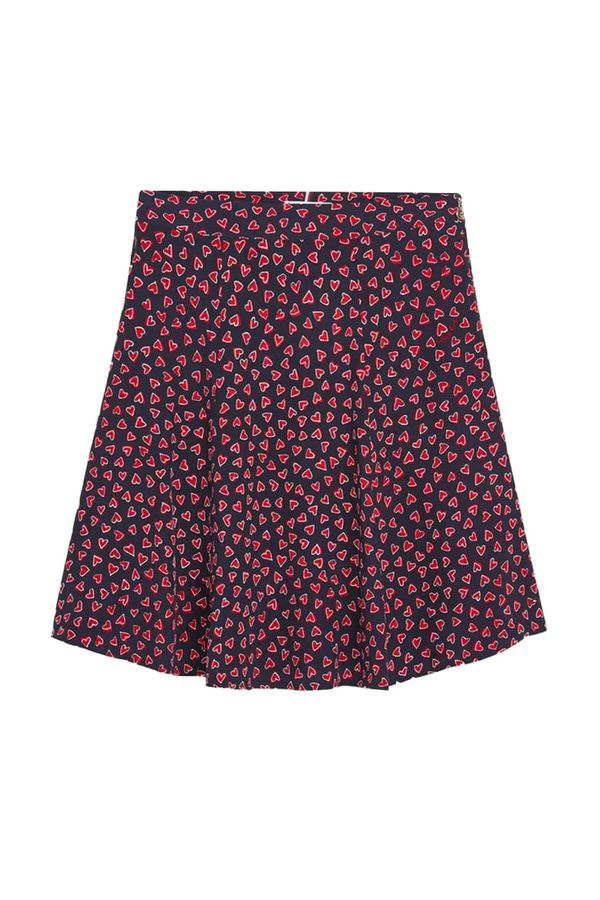 Tommy Hilfiger Tommy Hilfiger Skirt - ABO ALLOVER HEART VISCOSE SKIRT blue
