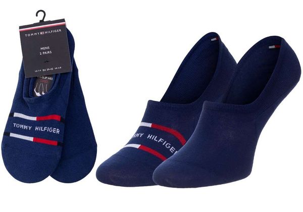 Tommy Hilfiger Tommy Hilfiger Socks - TH MEN FOOTIE 2P BRETON STRIPE blue