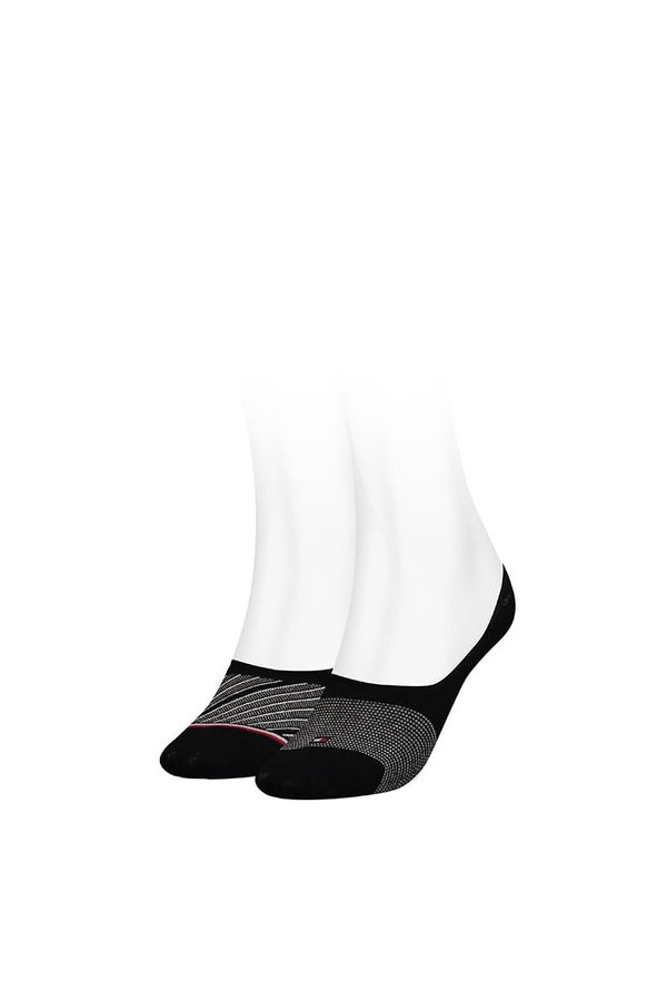 Tommy Hilfiger Tommy Hilfiger Socks - TH WOMEN FOOTIE 2P REFINED BIAS black