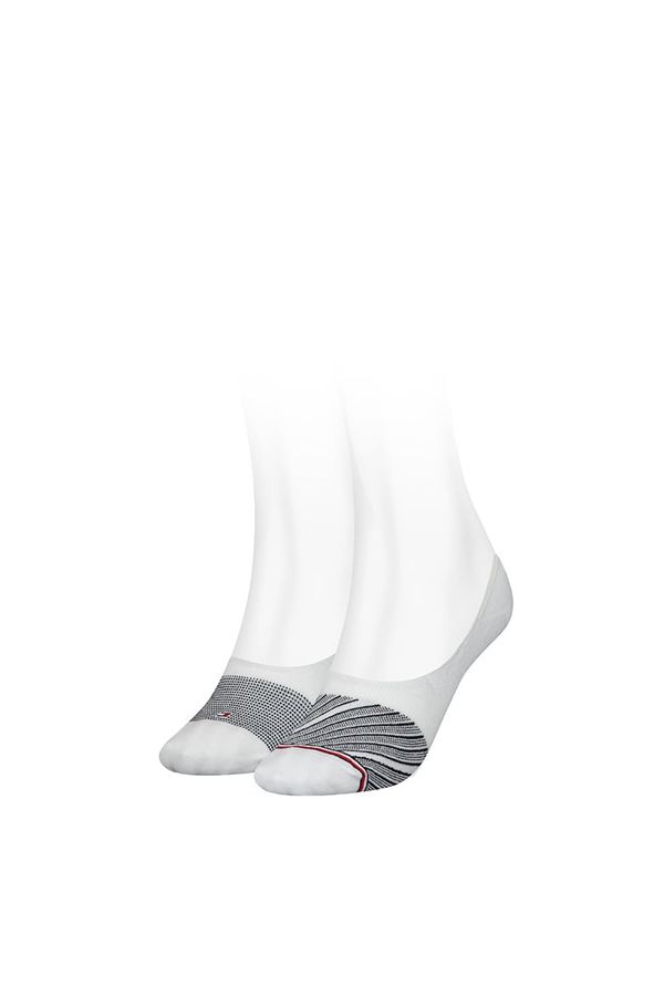 Tommy Hilfiger Tommy Hilfiger Socks - TH WOMEN FOOTIE 2P REFINED BIAS white
