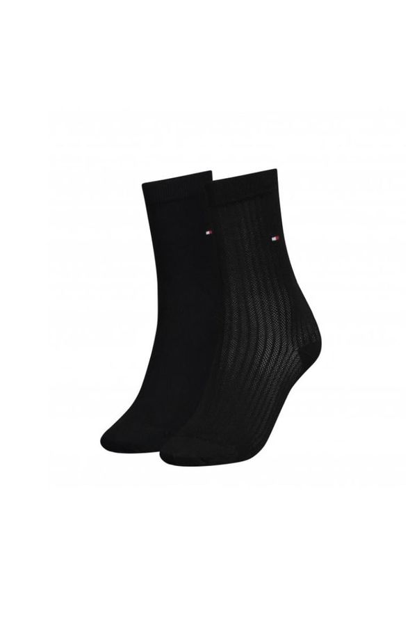 Tommy Hilfiger Tommy Hilfiger Socks - TH WOMEN SOCK 2P SHEER STRIPE black