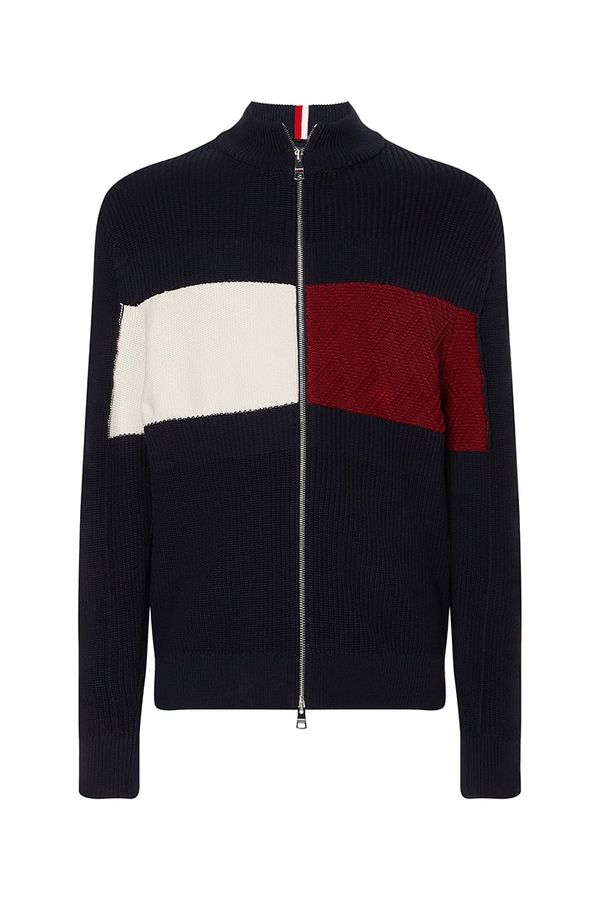 Tommy Hilfiger Tommy Hilfiger Sweater - CHEST COLORBLOCK STRIPED ZIP THR blue