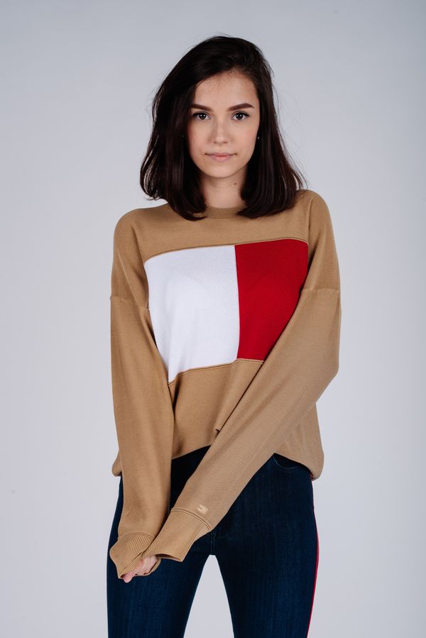 Tommy Hilfiger Tommy Hilfiger Sweater - ICON FLAG C-NK SWT beige