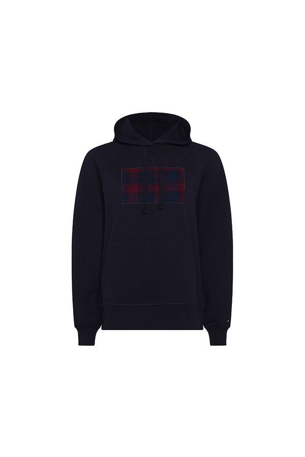 Tommy Hilfiger Tommy Hilfiger Sweatshirt - REGULAR CHECK HOODIE LS dark blue