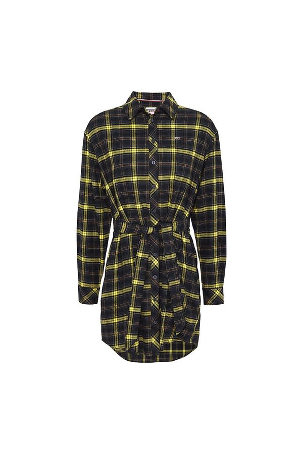 Tommy Hilfiger Jeans Tommy Jeans Dress - TJW FLANNEL SHIRT DRESS yellow