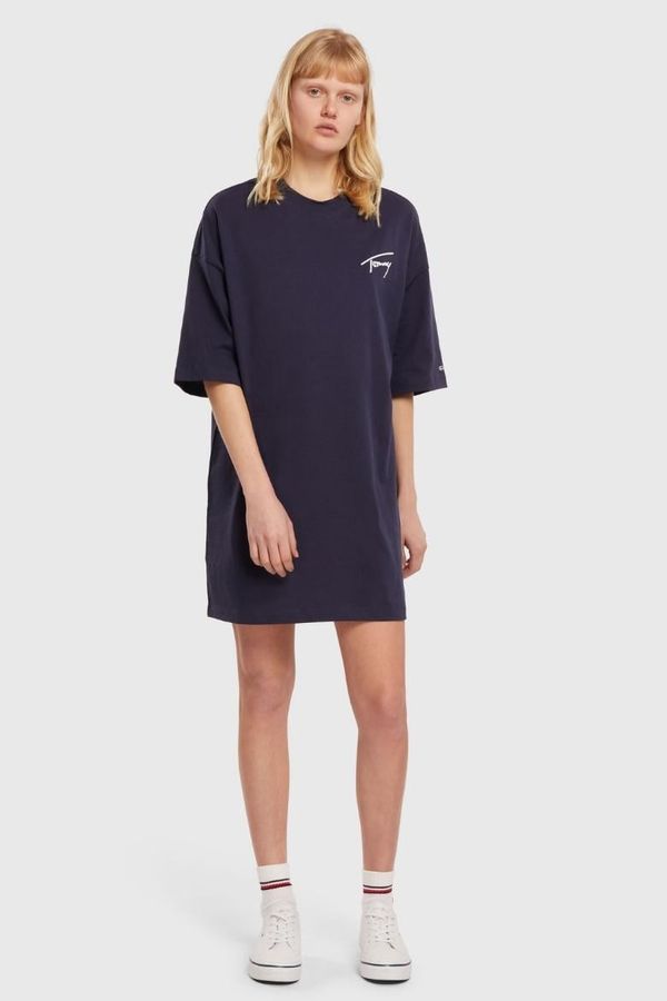 Tommy Hilfiger Tommy Jeans Dress - TJW TOMMY SIGNATURE TEE DRESS blue