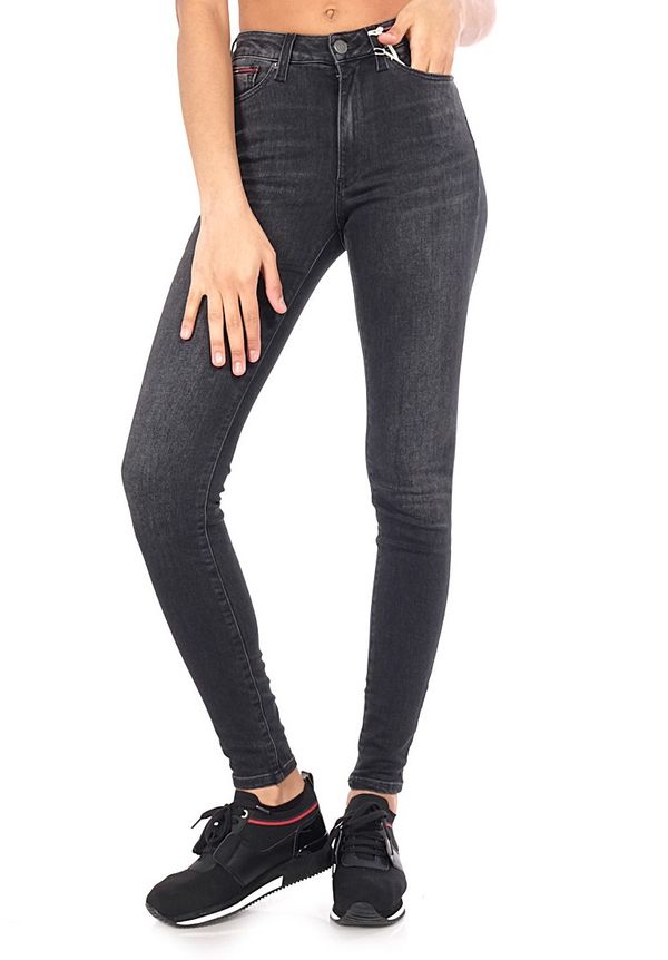 Tommy Hilfiger Tommy Jeans Jeans - HIGH RISE SPR SKNY TJ 2008 WSTBK grey