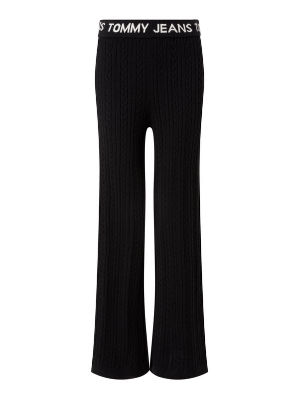 Tommy Hilfiger Tommy Jeans Pants - TJW CABLE KNIT PANTS black