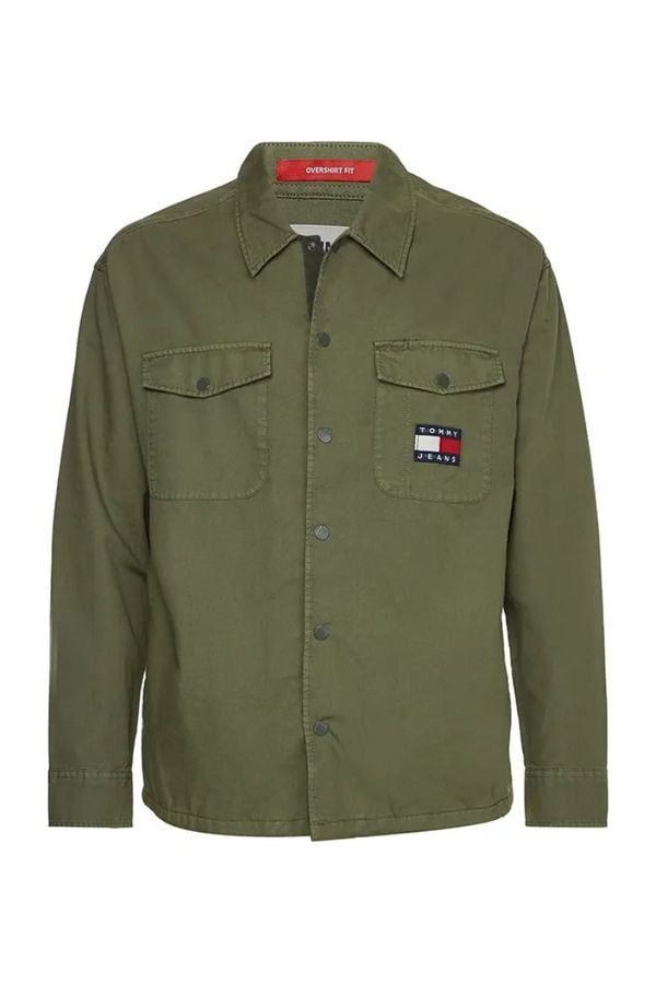 Tommy Hilfiger Jeans Tommy Jeans Shirt - TJM SPRING DOBBY COACH SHIRT green