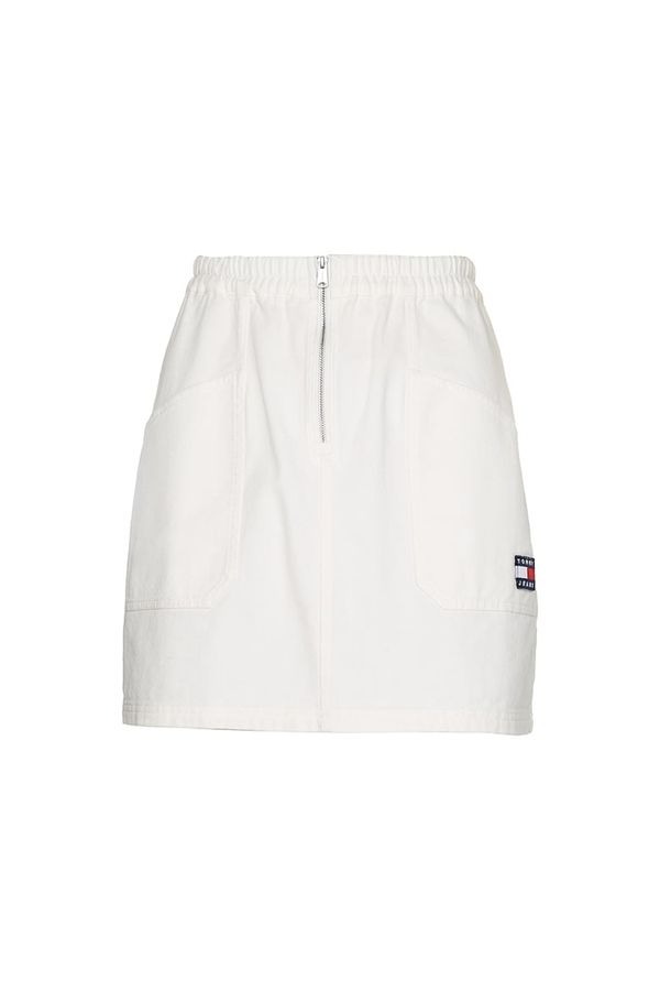 Tommy Hilfiger Jeans Tommy Jeans Skirt - TJW SURPLUS ZIP MINI SKIRT white