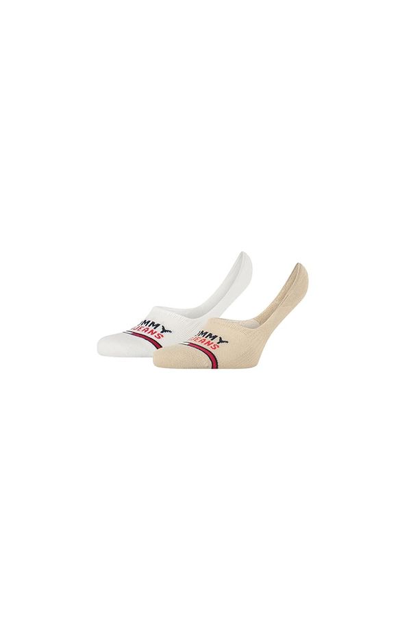 Tommy Hilfiger Tommy Jeans Socks - TH UNI TJ NO SHOW MID CUT 2P Beige