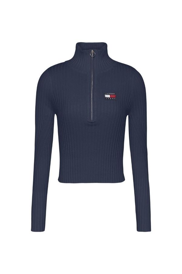 Tommy Hilfiger Tommy Jeans Sweater - TJW HALF ZIP THRU SWEATER blue