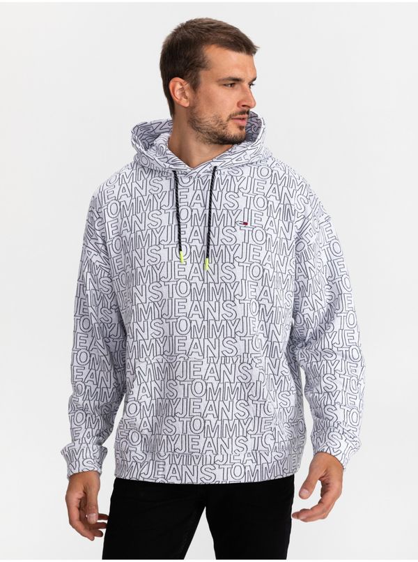 Tommy Hilfiger Tommy Jeans Sweatshirt - TJM TOMMY AOP HOODIE white