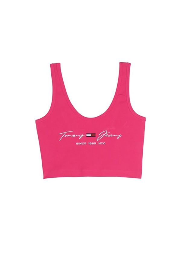 Tommy Hilfiger Jeans Tommy Jeans Tank top - TJW SCRIPT LINEAR RIB TOP pink
