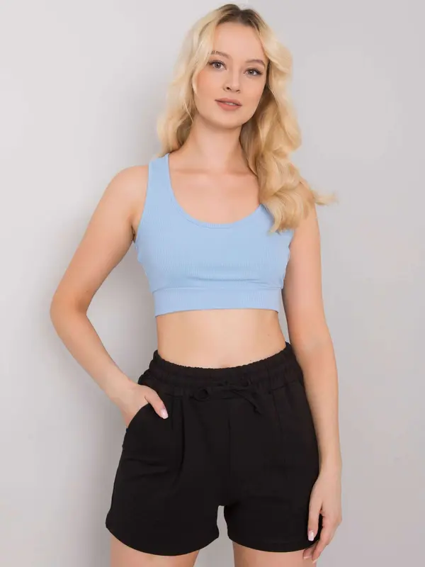 RUE PARIS Top-HG-TP-5445.47-Light Blue
