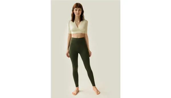 Norba Clothing Топ Norba Barre, цвят слонова кост