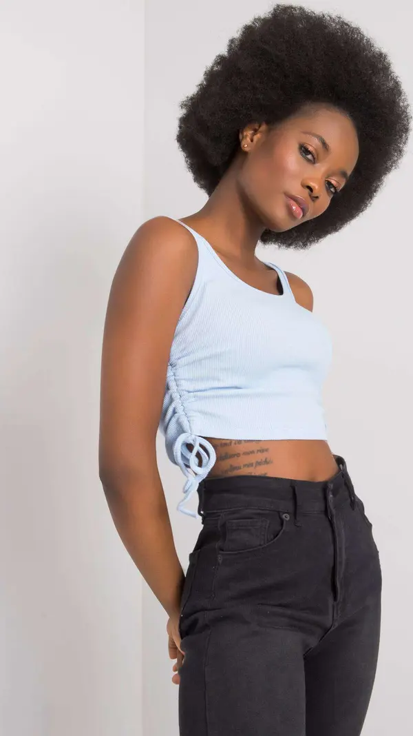 RUE PARIS Top-RV-TP-6629.70-Light Blue