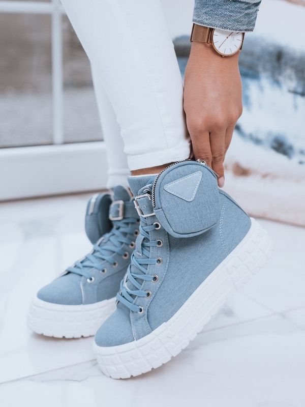 DStreet Trampki damskie WEIRA niebieskie Dstreet