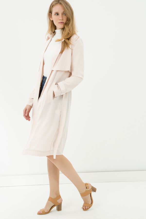 Koton Тренчкот Котон - Екрю - двуреден