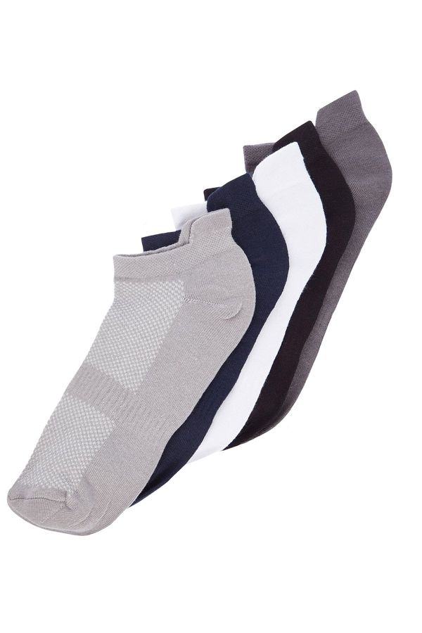 Trendyol Trendyol 5-Pack Multi Color Cotton Elastic Sports Booties-Short Socks
