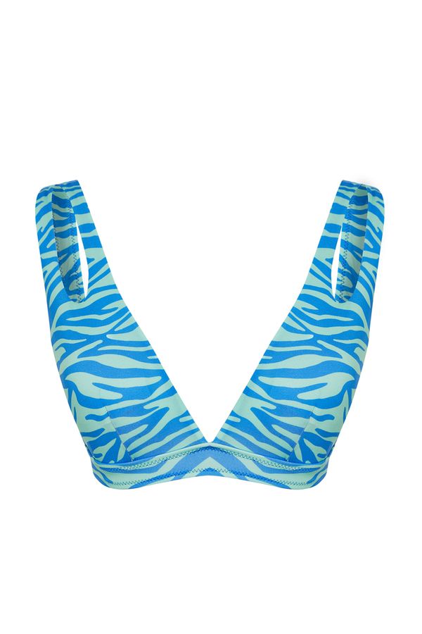 Trendyol Trendyol Animal Triangle Cut Out/Window Bikini Top